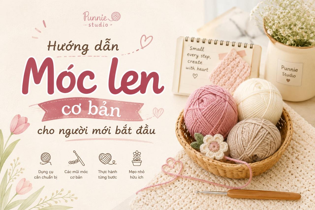 Hướng dẫn móc len cơ bản cho người mới bắt đầu