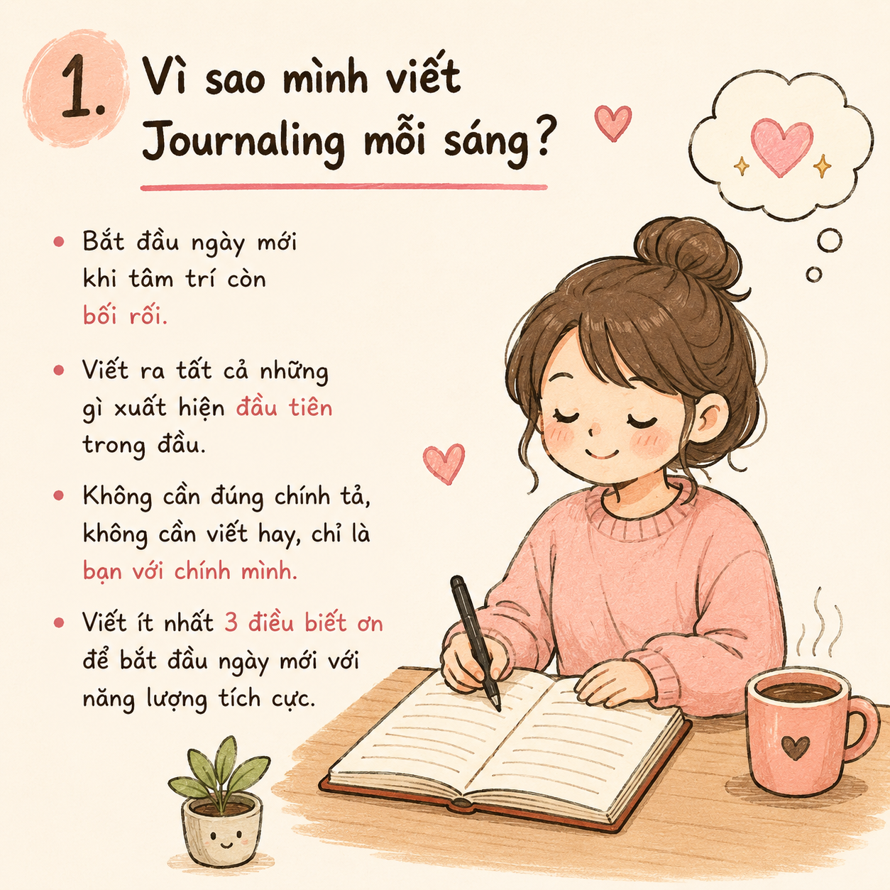 Journaling buổi sáng - viết để kết nối với bản thân