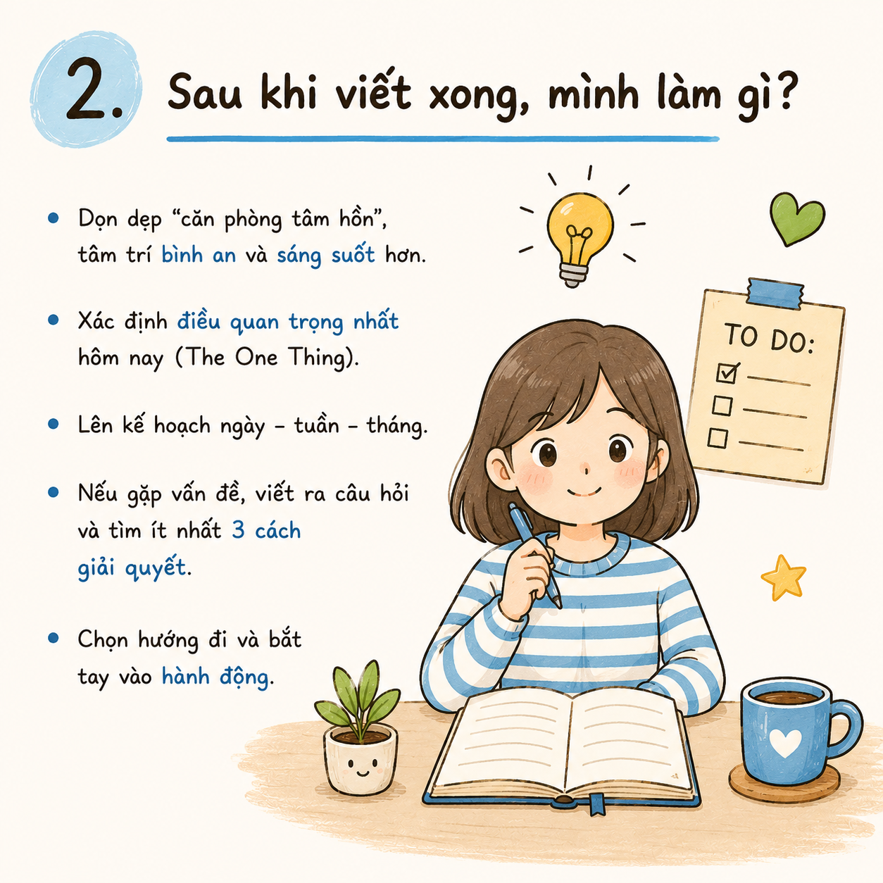 Journaling - sắp xếp ưu tiên việc trong ngày