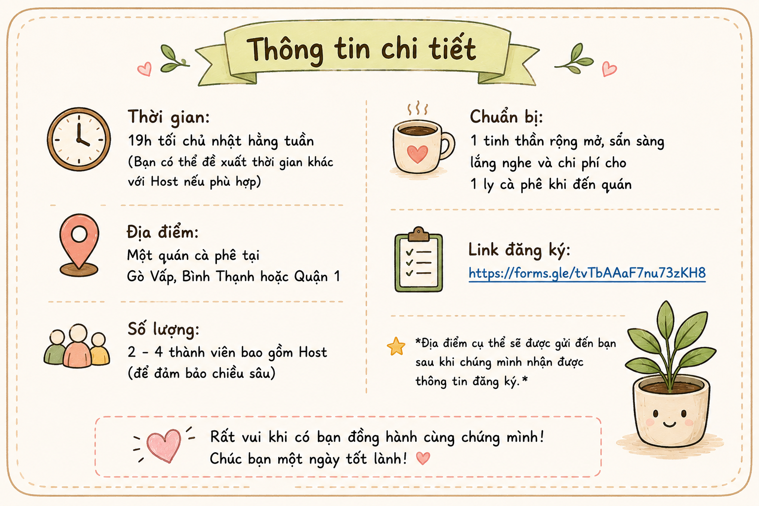 Coffee Talk - thông tin đăng ký và liên hệ